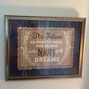 Framed Wall Print Quote